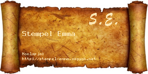 Stempel Emma névjegykártya